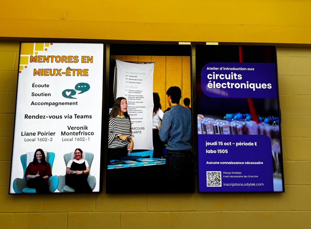Nos écrans d’information
